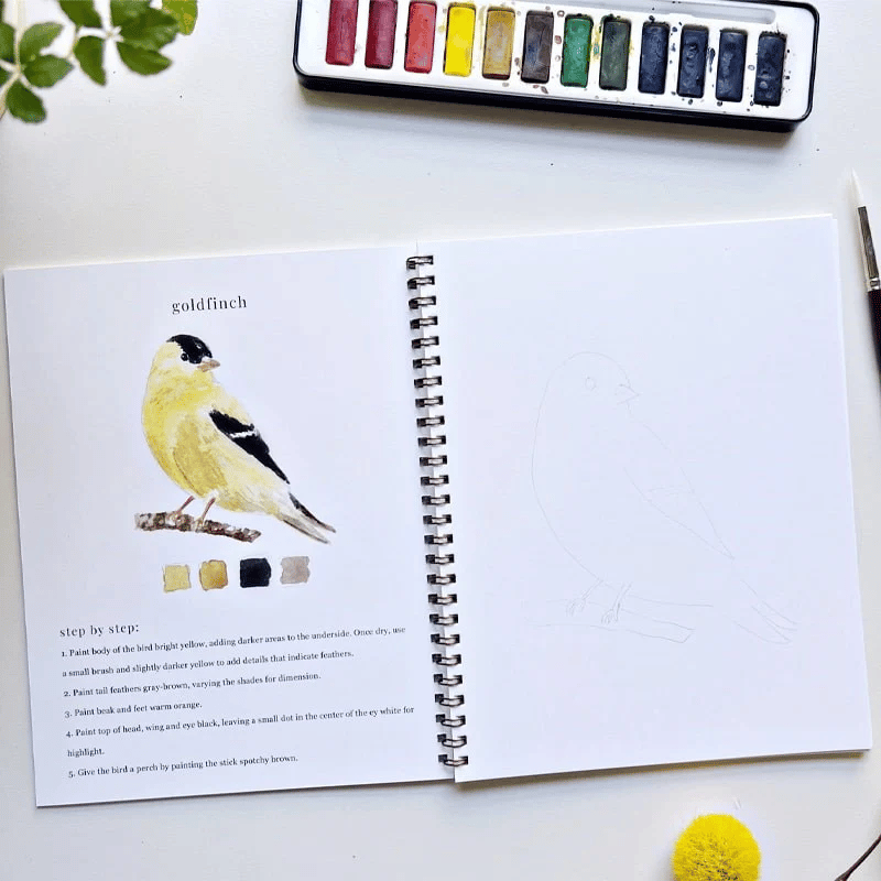 🔥MEGA-FRÜHLINGSVERKAUF🖼️Anfängerfreundlich💕 Aquarell-Arbeitsbuch