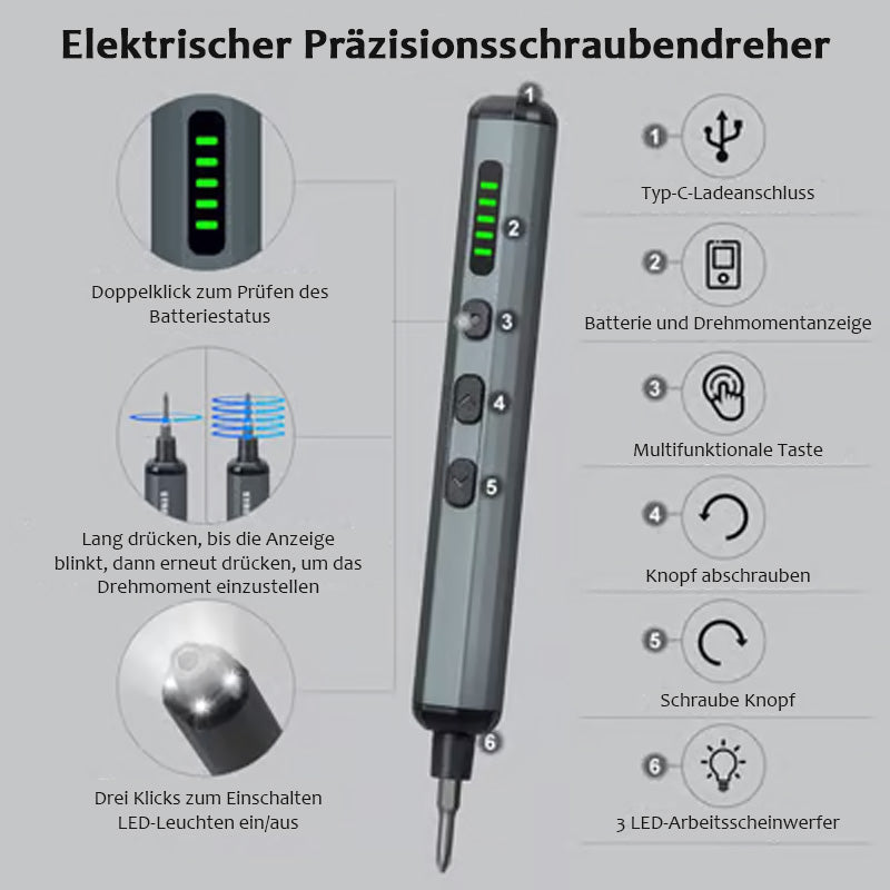 💥68 in 1 Mini Präzisions Elektroschraubendreher Set