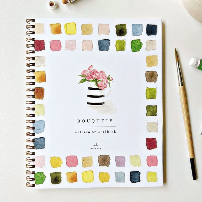 🔥MEGA-FRÜHLINGSVERKAUF🖼️Anfängerfreundlich💕 Aquarell-Arbeitsbuch