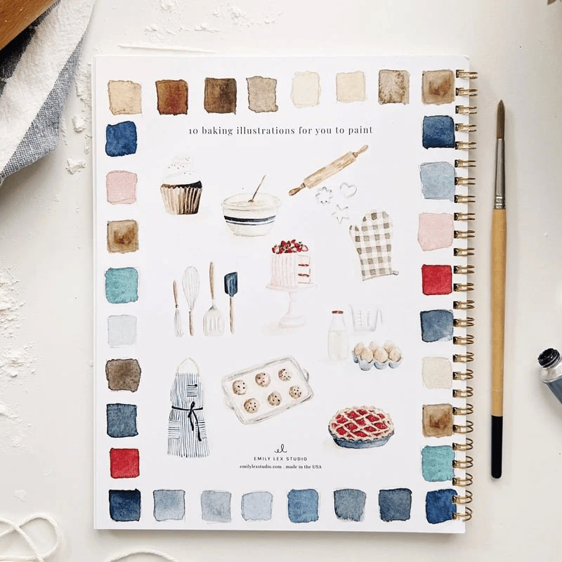 🔥MEGA-FRÜHLINGSVERKAUF🖼️Anfängerfreundlich💕 Aquarell-Arbeitsbuch