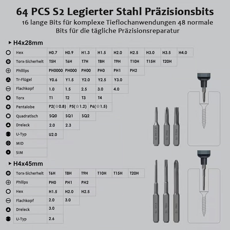 💥68 in 1 Mini Präzisions Elektroschraubendreher Set