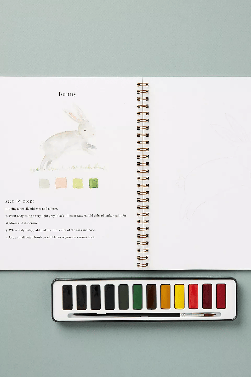 🔥MEGA-FRÜHLINGSVERKAUF🖼️Anfängerfreundlich💕 Aquarell-Arbeitsbuch