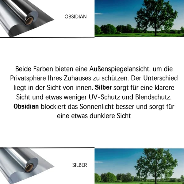 🔥HEISSER ANGEBOT 49 % RABATT –   100 % Sichtschutz, Sonnenschutz, Anti-UV-reflektierende Fensterfolie